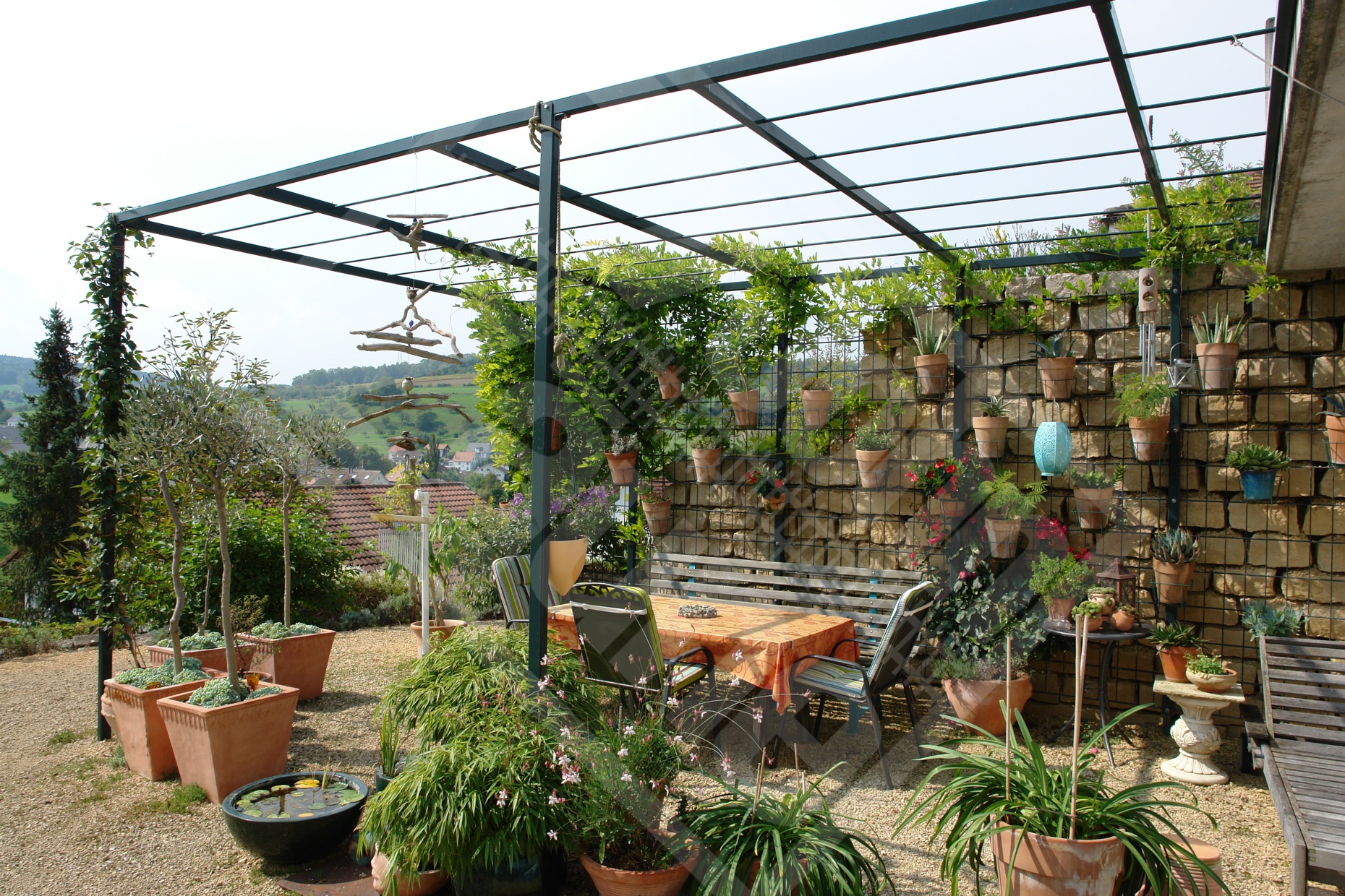 1 Pergola-Konstruktion verzinkt u. beschichtet