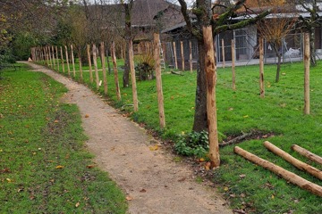 Weidezaun mit Kastanien-Naturholzpfosten rustikal in Basel 2