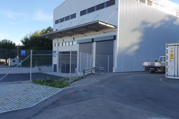 Einzäunung Industrieareal mit Diagonalgeflechtzaun in Villmergen