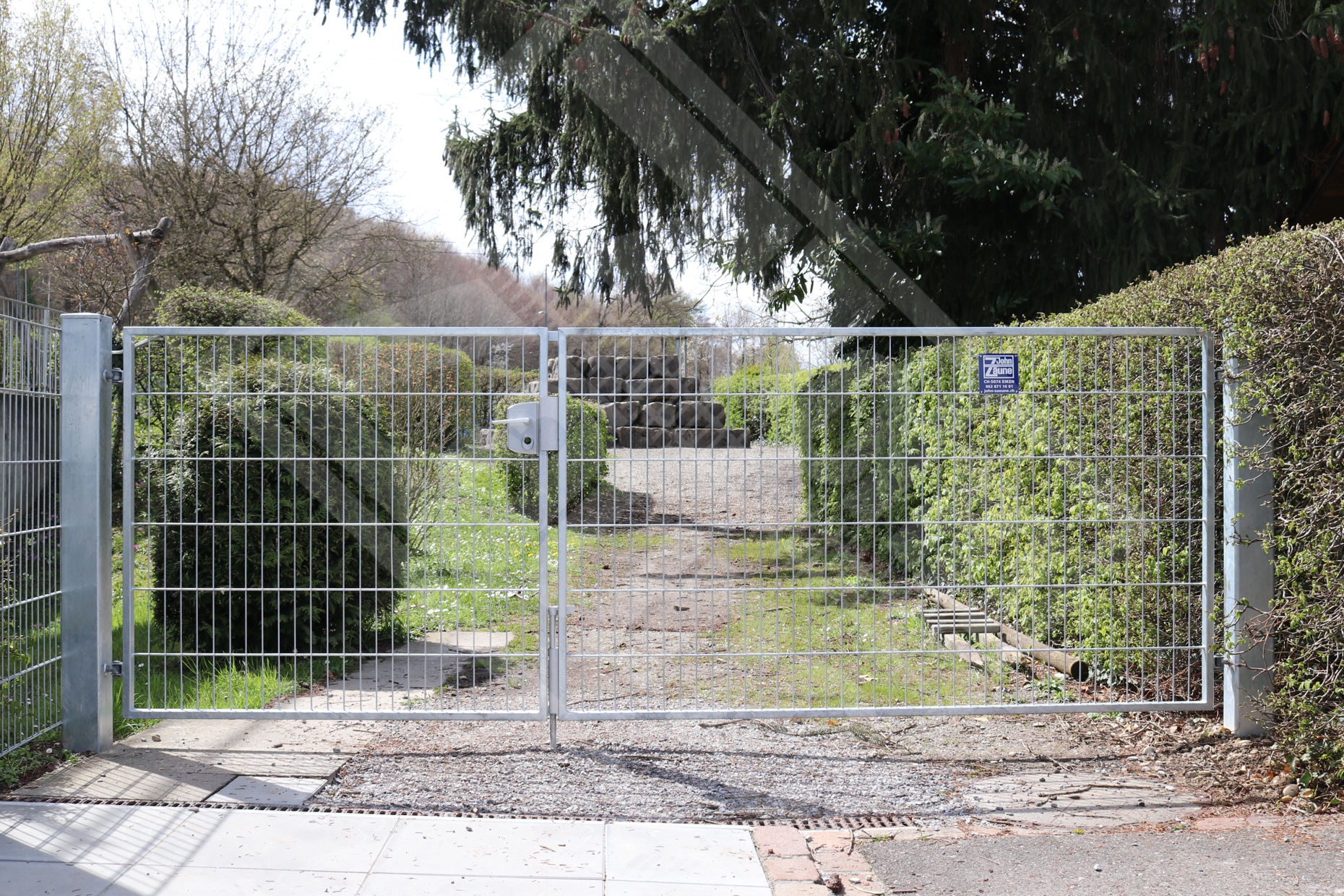 2 Doppelstab-Gittermatten-Doppeltor verzinkt