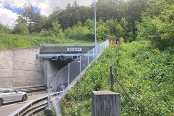 Absturzsicherung um Tunnelportal Autobahn Bözbergtunnel