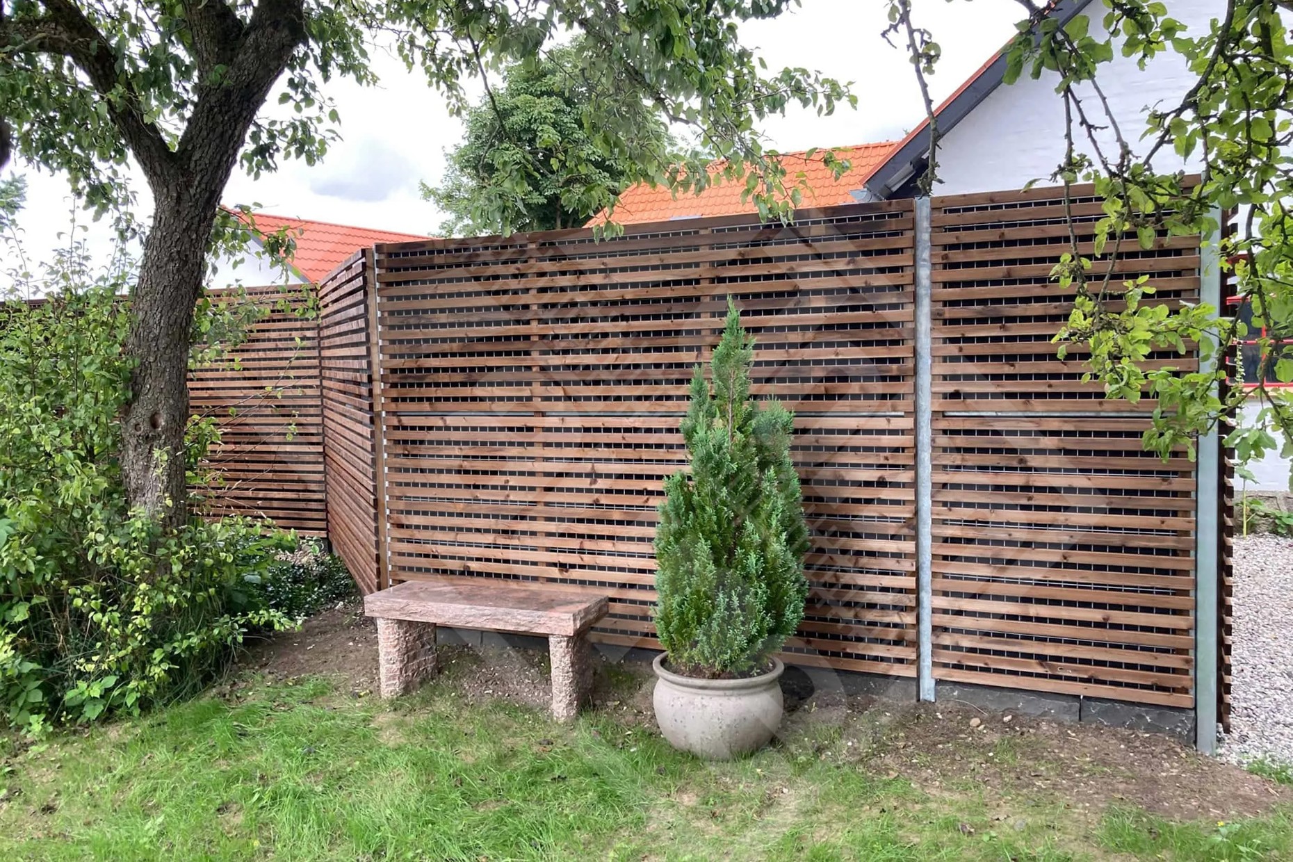 7 Holzverkleidung Tanne druckimprägniert braun - horizontal