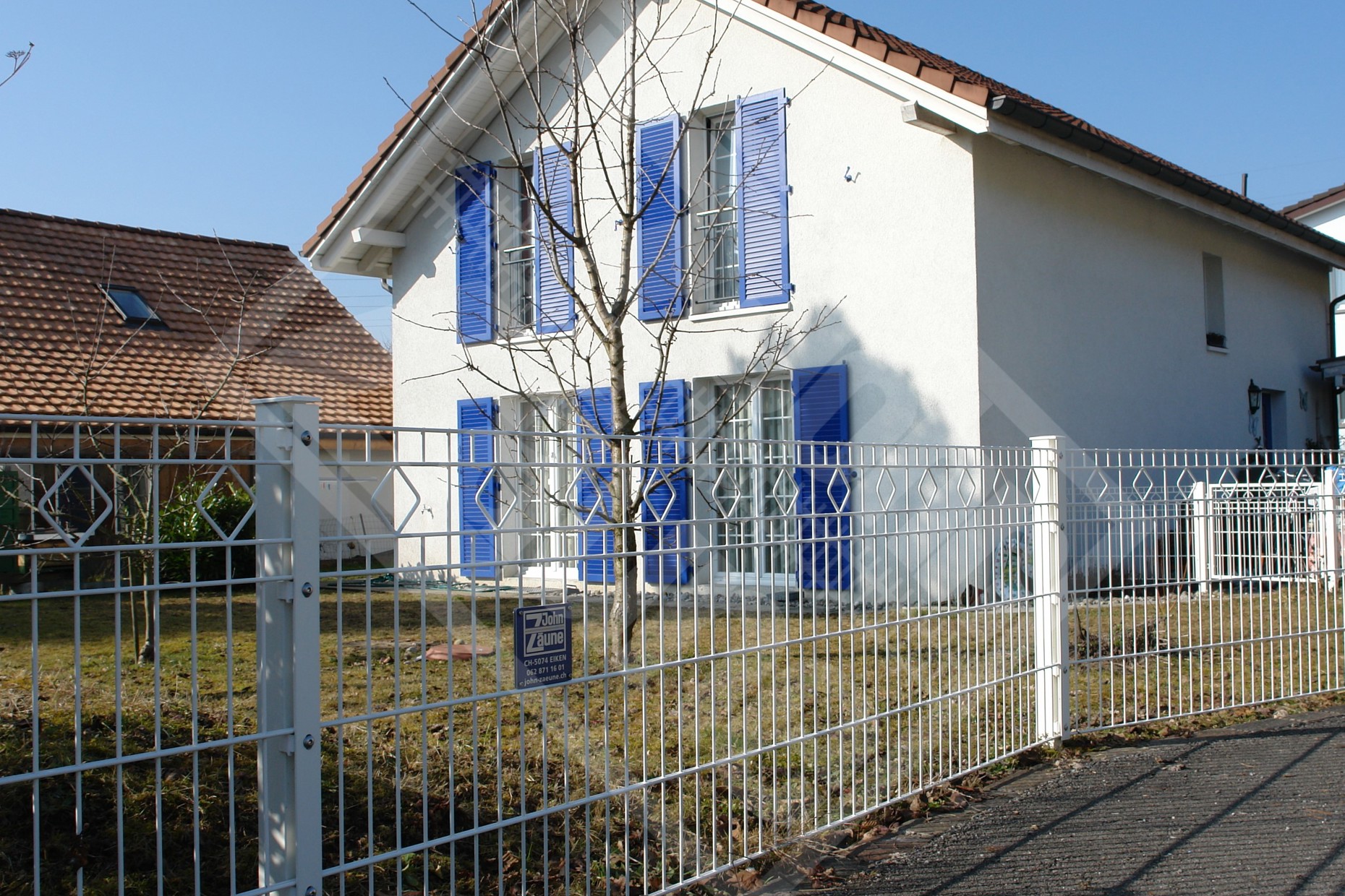 12 Schmuck-Gittermattenzaun Raute verzinkt u. beschichtet