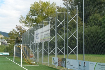 Ballfangzäune mit Verstärkung