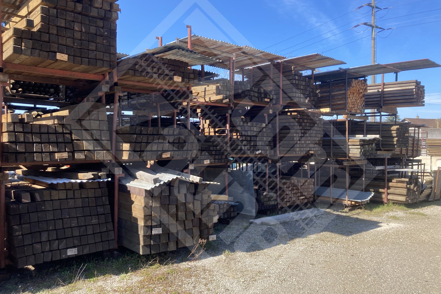 5 Lager Holzpfosten