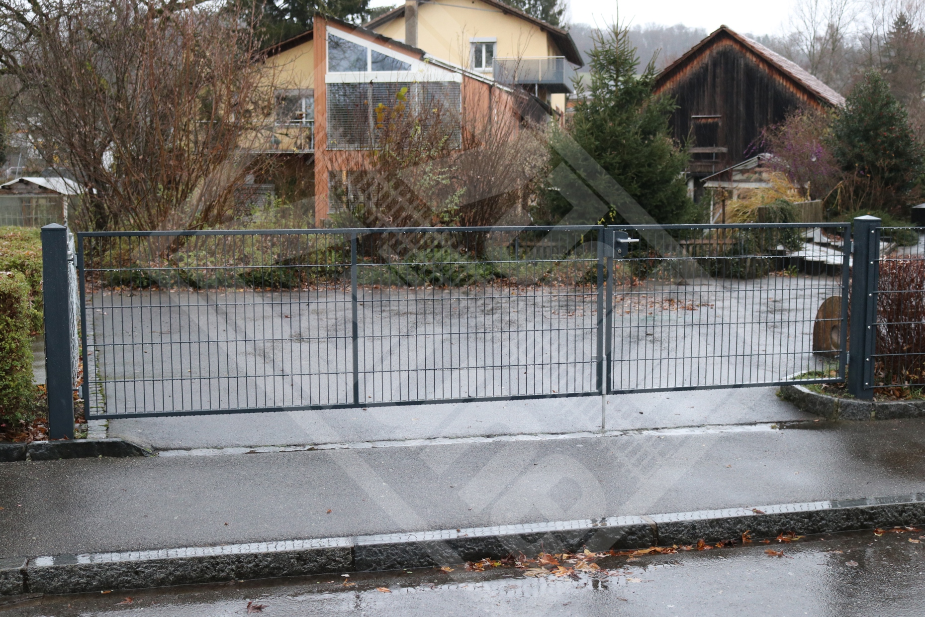 6 Doppelstab-Gittermatten-Doppeltor verzinkt u. beschichtet anthrazit