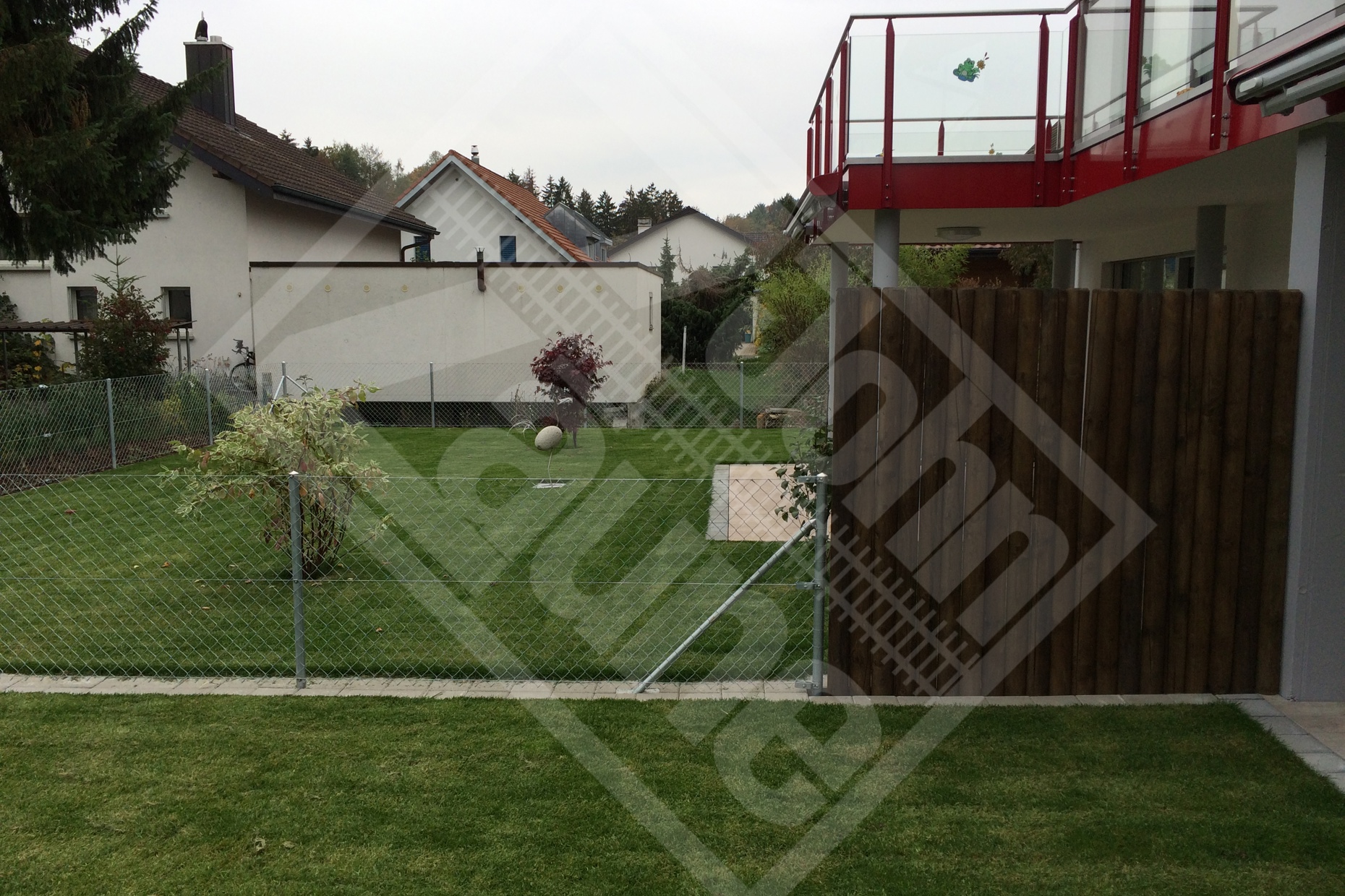 22 Rund-Palisaden-Sichtschutzwand