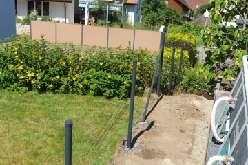 Diagonalgeflechtzaun anthrazit in Wohlenschwil