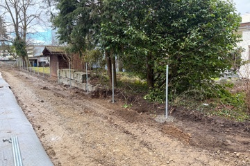 Diagonalgeflecht-Grenzzaun in Windisch